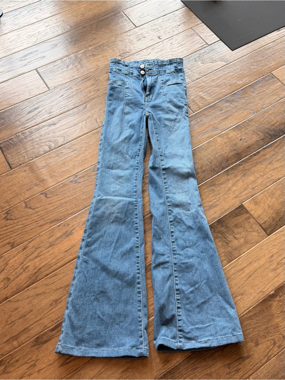 We The Free Light Blue High-Rise Flare Jeans